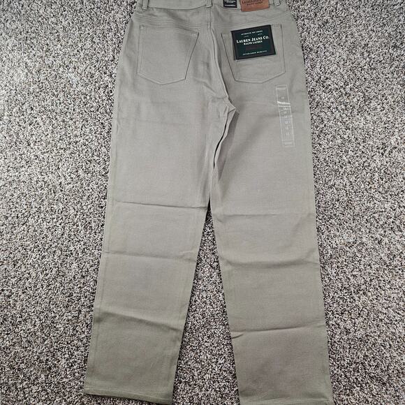 Vtg Lauren Ralph Lauren Womens Sz 12 Classic Fit Chino Pants Iguana Taupe NEW - Picture 4 of 5